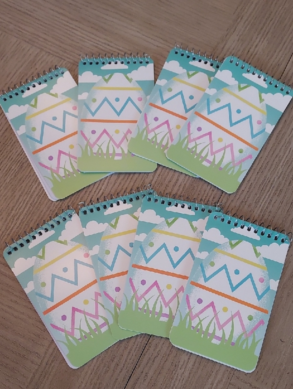 NWOT Lot Of (8) Easter Egg Spiral Notepads